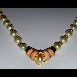 Vintage Napier Fancy Faux Pearl Necklace